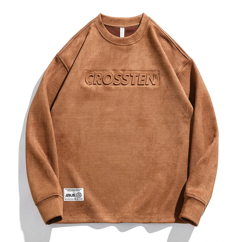 Autumn Letter Foam Printed Crewneck Sweatshirts For Men Oversized Pullovers Hoodies 2025 New Y2K Streetwear Sudaderas Aesthetic