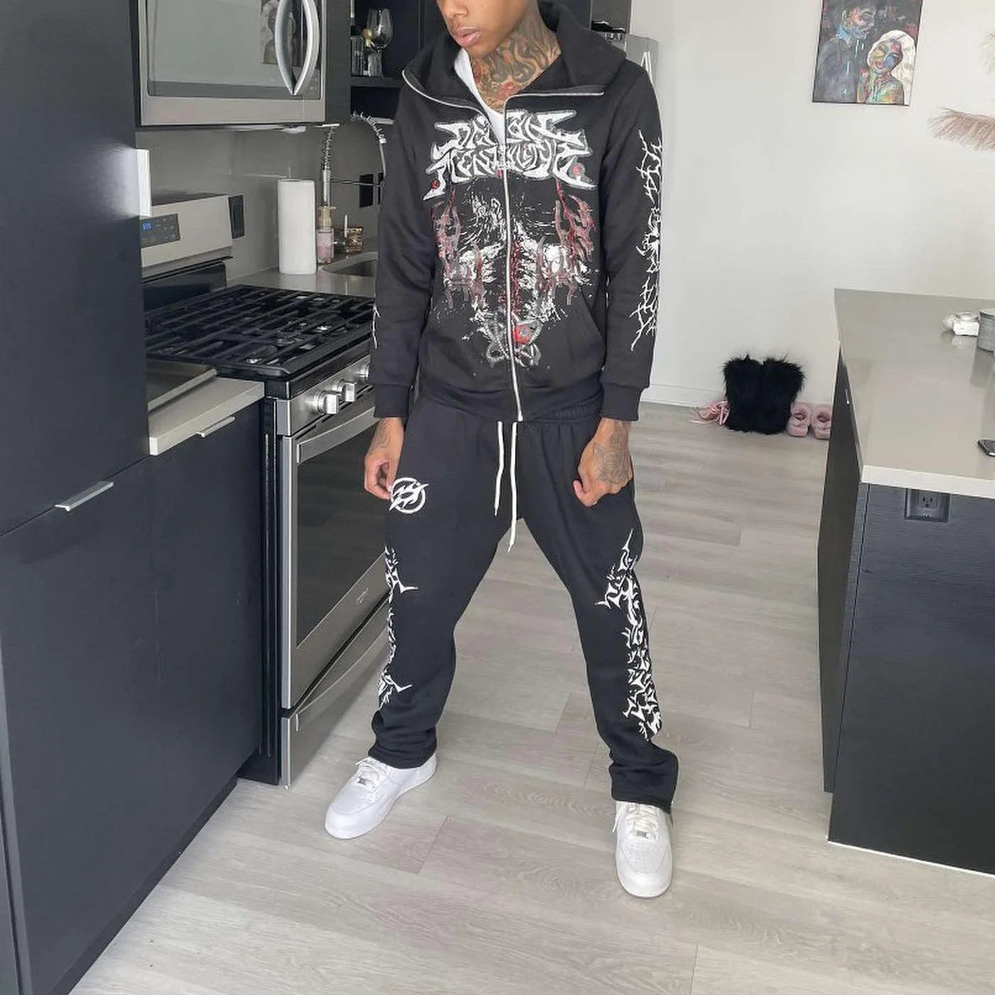 Y2K Womens Mens Hoodies Clothing Printing Long Sleeve Pullover Sweatshirt