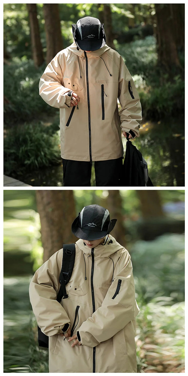 grunge oversized coat, photo-ready design, men's streetwear fashion, trendy oversized fit, urban techwear design, modern hip 