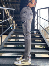 knee holes patckwork skinny denim jeans mens casual button fly slim biker trousers fashion streetwear hip hop jean pants joggers unique joggers style 3340