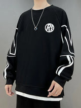 Y2K Vintage Letter Printed Pullovers Hoodies For Men Korean Fashion Ne