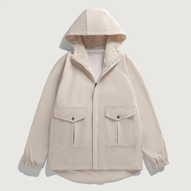 Leather Panel Streetwear Jacket Daily Fit Staple