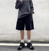 2023 Summer Retro Casual Overalls Japanese Loose All-match Casual Shorts Men Boutique Clothing Clothes for Teenagers SimpleStyle