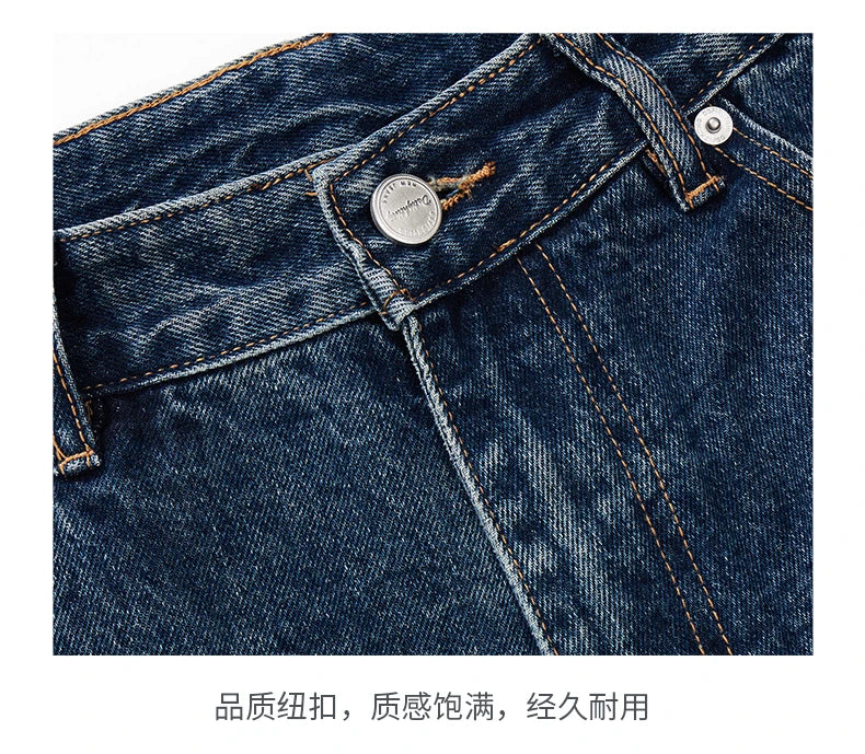 men streetwear fashion side splice hip hop loose casual wide leg straight baggy jeans pant cityboy jeans pants trousers unique jeans style 2595