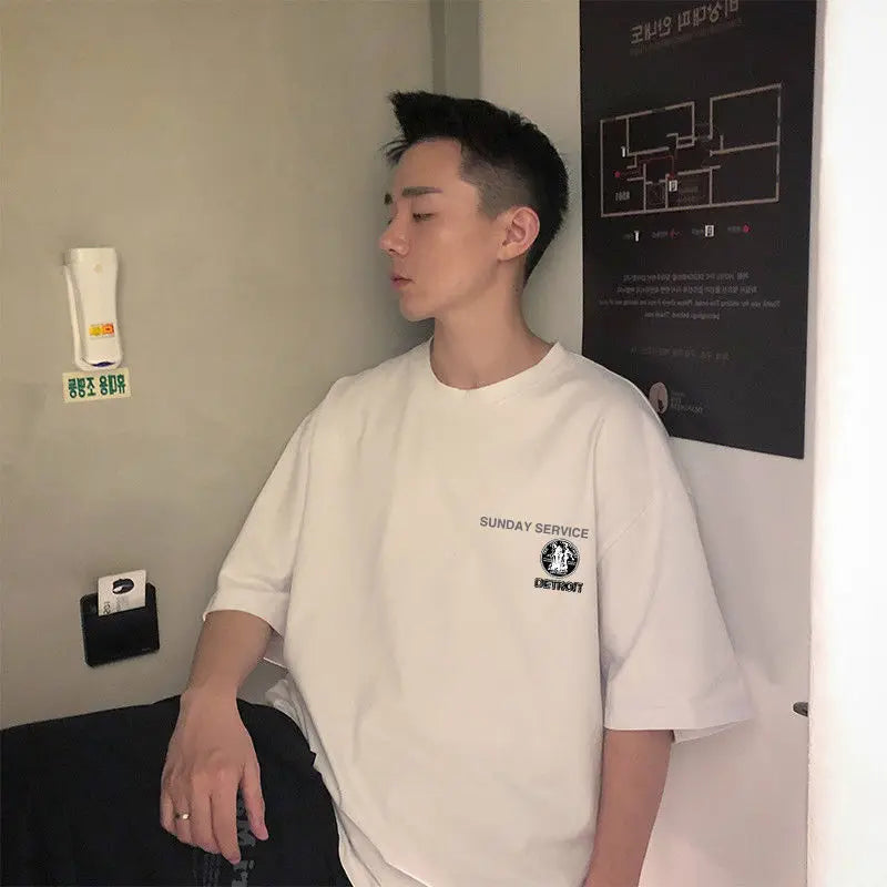 Sadcore Broken heart – Korean Style Summer New Short Sleeved T Shirt For Boy Simple