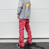 color washed denim mens jeans pants fashion graffiti patchwork loose biker red jeans streetwear hip hop casual straight pants unique jeans style 5175