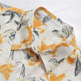 Men's Shirts Casual Fashion Hawaiian Shirts Sclassic Flower Pattern Half Sleeve Shirt Beach Fashion Versatile Tops Unisex