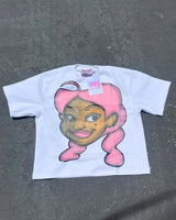 Y2K Graffiti Print T-Shirt – Retro Flame Tag Urban Streetwear