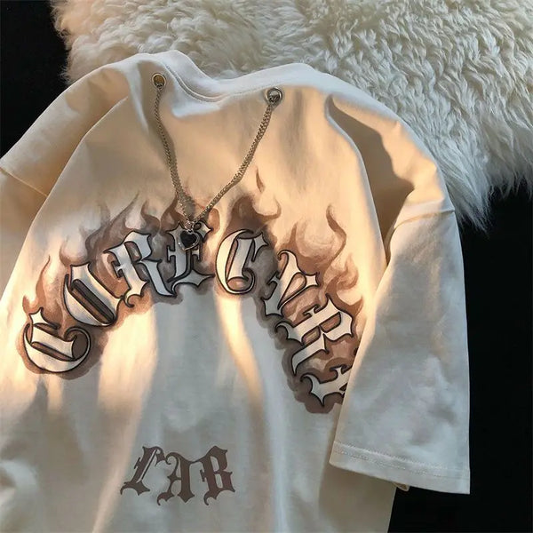 Vaporwave Streetwear – Dark Gothic Letter Creative Graphic T Shirts Men Women – Modern Streetwear for Everyone