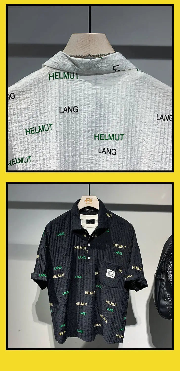 Y2k Aesthetic piece – Summer Short Sleeved T Shirt New Short Sleeved Shirt Mens Fa