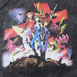 Y2K oversized shirt featuring 2024 vintage retro high street japanese anime print high quality cotton casual tops t shirt