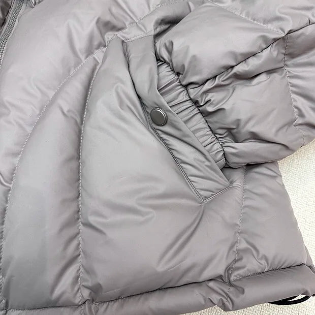 Winter hooded down jacket thickened