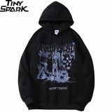 Streetwear Sweatshirt Hip Hop Hoodie Butterfly Print Hooded Pullover 2