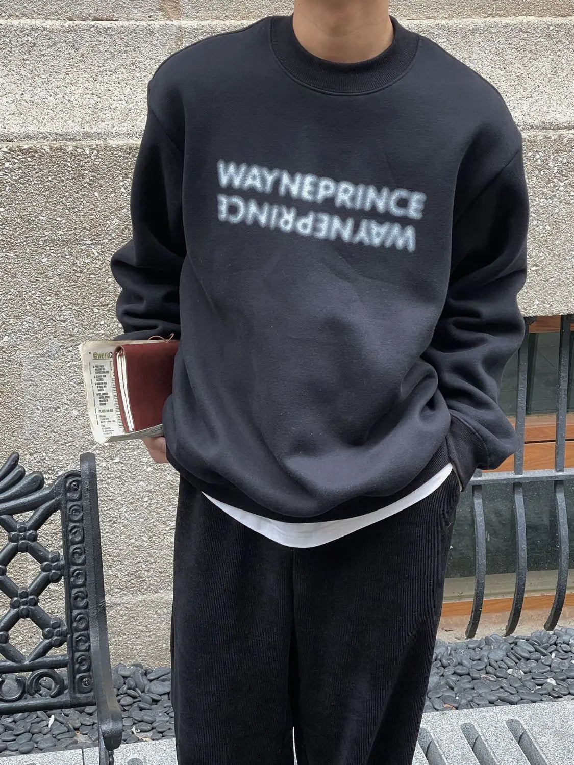 Korean Street Half Turtleneck Sweatshirt Men Autumn Winter New Bottoming Shirt