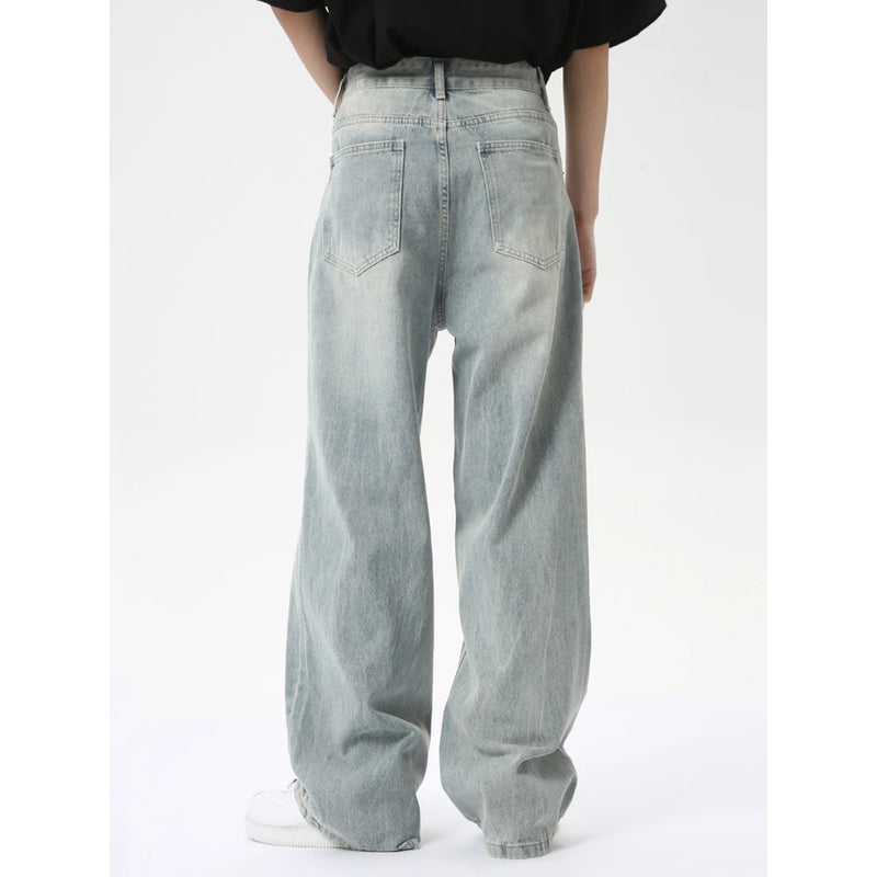 vintage baggy jeans mens streetwear hip hop loose blue denim pants hi street luxury designer jeans trousers man urban skinny jeans