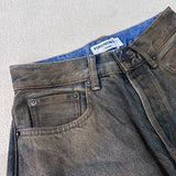 Yellow clay batik coated jeans