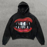 Oversized Punk Printing Hoodie Streetwear Harajuku Sweatshirt Y2K Tops