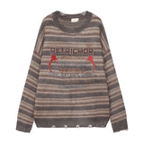 bold graphic pullover, layered streetwear look, soft knit pullover with flame design, y2k fashion statement