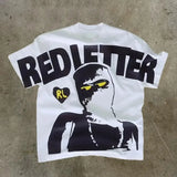 Sadcore Graphic tee – Y2K American Street Summer Fashion Short Sleeved Shirt Men Y