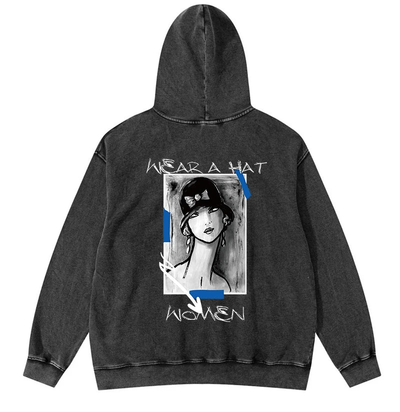 rainbowtouches cotton hoodies men high street graphic skull print anime hoodie oversized hip hop trend coat unisex essentials oversized graphic print design, streetwear fashion hoodie, high quality cotton pullover
