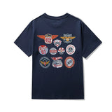 Harajuku Chrome logo – Amekaji Vintage Printed T Shirt Men 2023 Spring Summer New C
