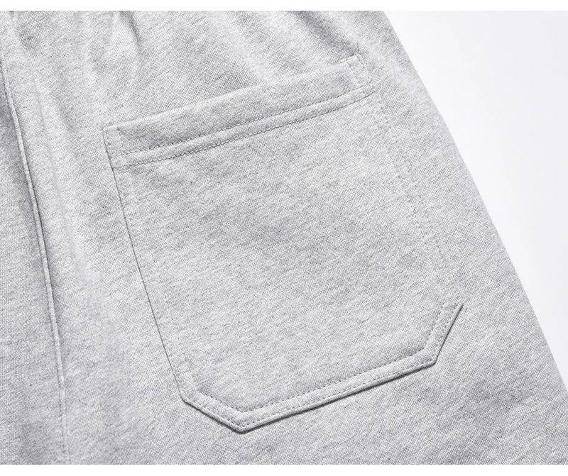 american streetwear gray flared sweatpant men double knee patch micro flare overalls harajuku casual patchwork sweat pants black unique joggers style 2967