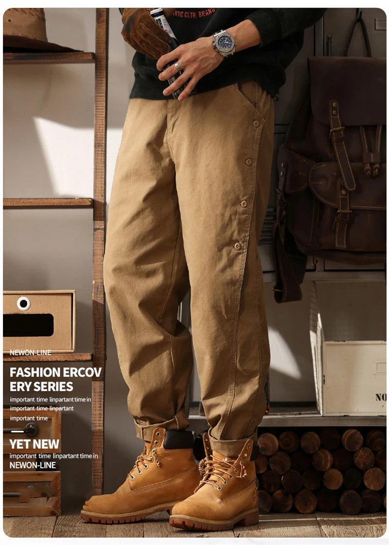 new breasted cargo tracksuit pants for men autumn y2k vintage harem tactical sweatpants casual outdoor baggy joggers trousers unique joggers style 53