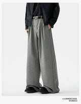 men loose casual korean streetwear fashion vintage straight wide leg suit pants trousers cityboy baggy pants unique default style 1732