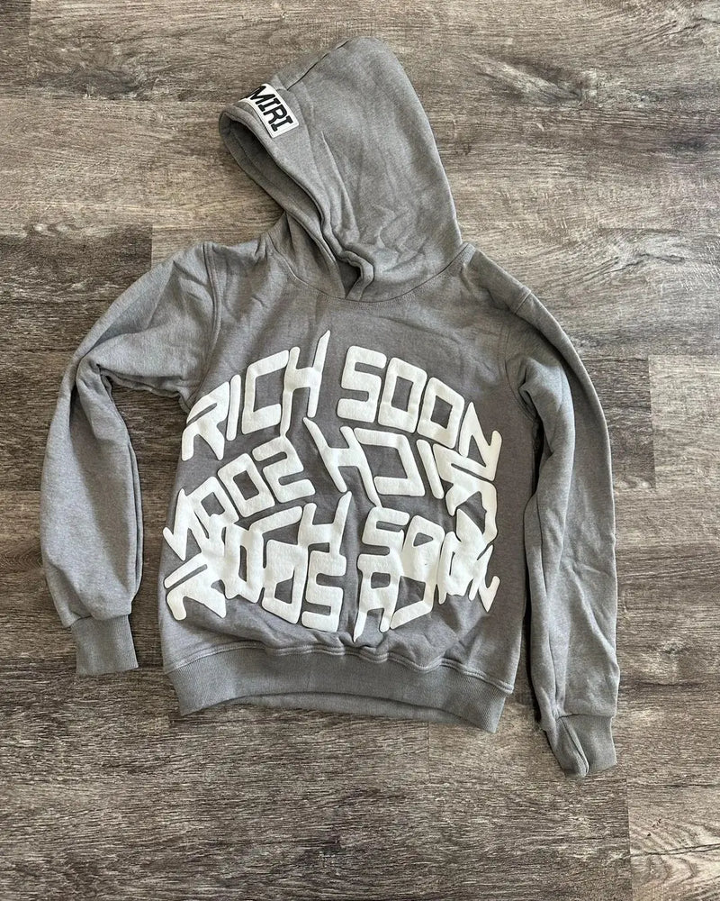 Vaporwave Drop – Harajuku Rich Soon Hoodies Women Men Streetwear Vintage – Streetwear Fashion for Men & Women