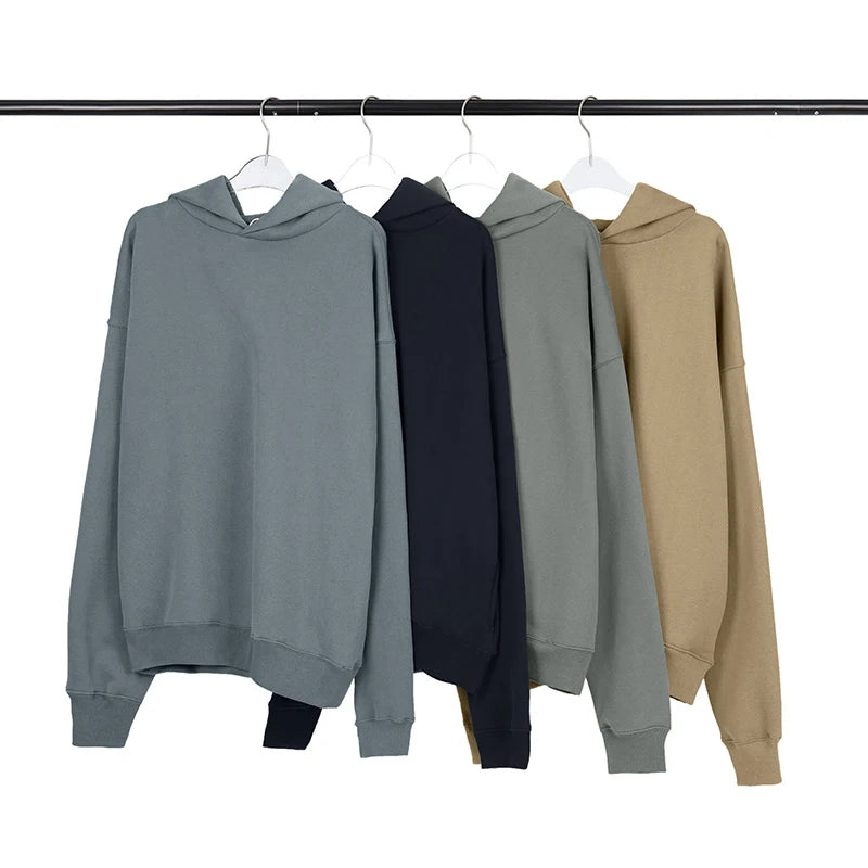 Best Quality Kanye West Hoodies Men Woman Chaopai Plush Shoulder Drop