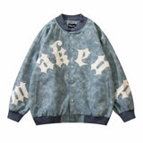 checkered varsity coat, layered streetwear look, trendy