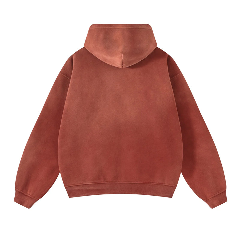 vaporwave angelcore design featuring mens oversize long sleeve washed double zipper cardigan hoodies loose plus plush gradient womens hooded pullovers winter