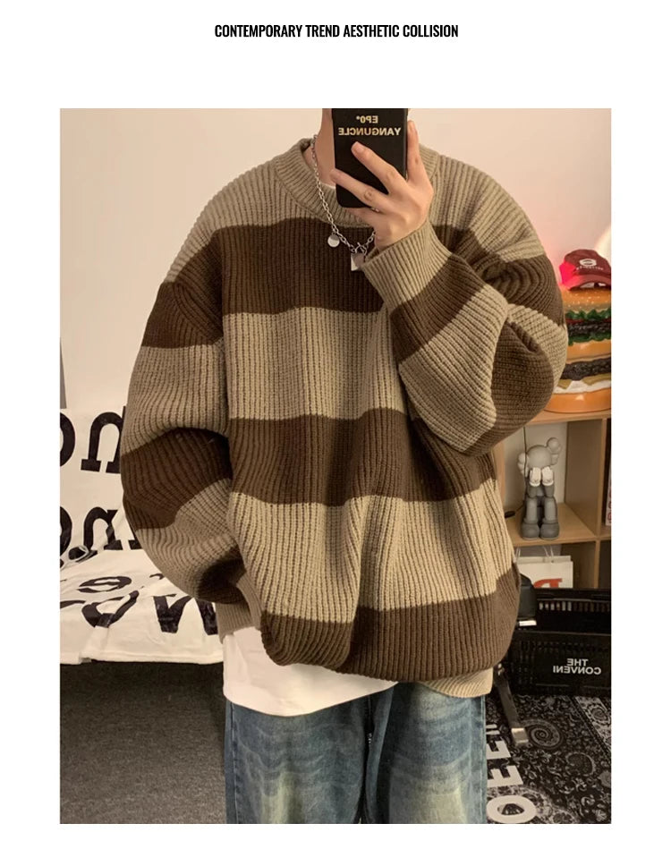 grunge oversized flame jumper built for warmth and edge, essential for winter street style, men’s streetwear clothing piece f