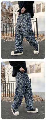 men distressed washed denim streetwear brand hip hop loose casual motorcycle cargo jeans pant cityboy y2k trousers unique cargo style 2449