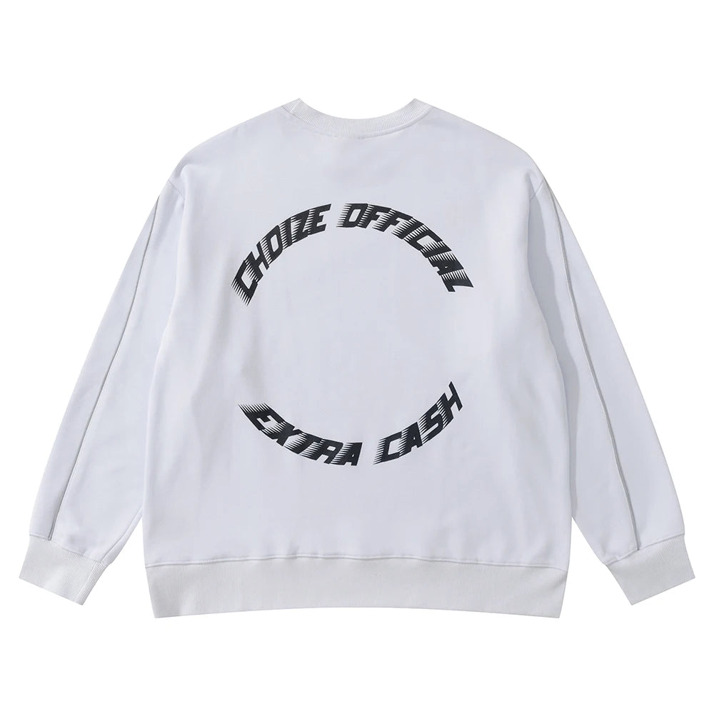 Glitchcore Graphic tee – 3M Reflective Letter Print Long Sleeve Cotton Tshirts Unisex