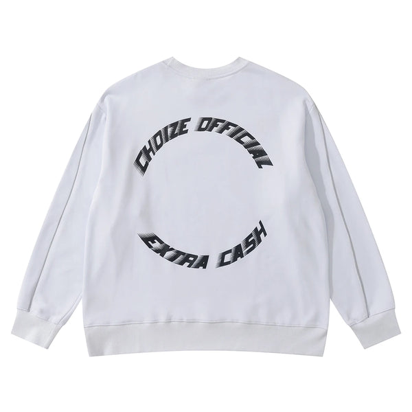 Glitchcore Graphic tee – 3M Reflective Letter Print Long Sleeve Cotton Tshirts Unisex