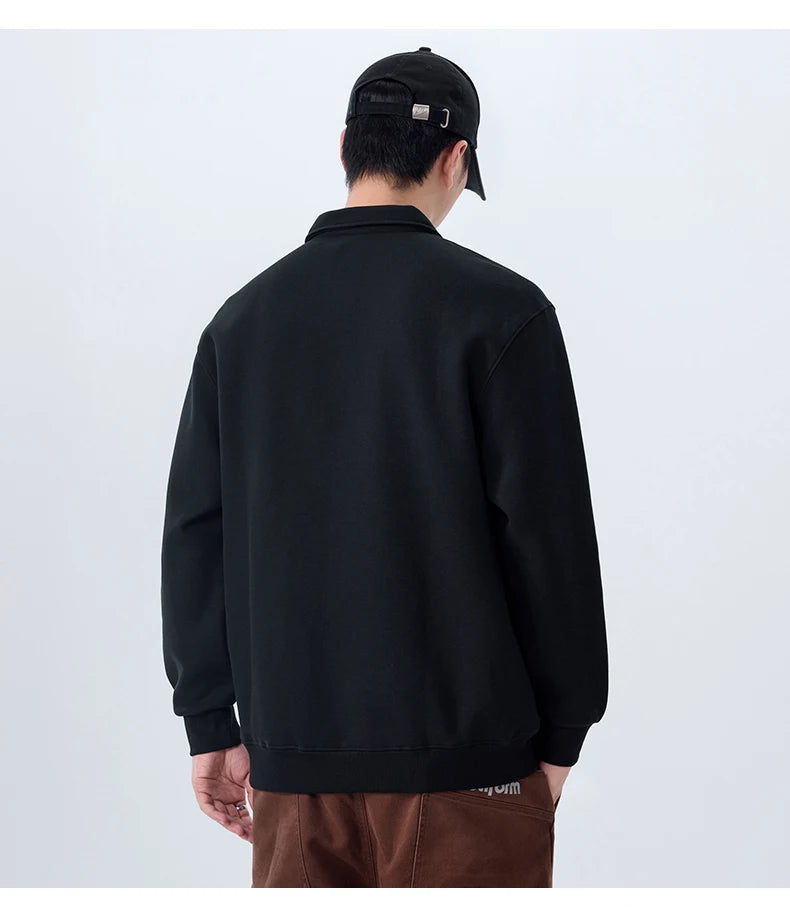 Men Embroidery Fashion Loose Casual Pullover Sweatshirt Spring Autumn