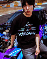 Trapwear Graphic tee – European And American New Racing Letter Printed Oversized Sh