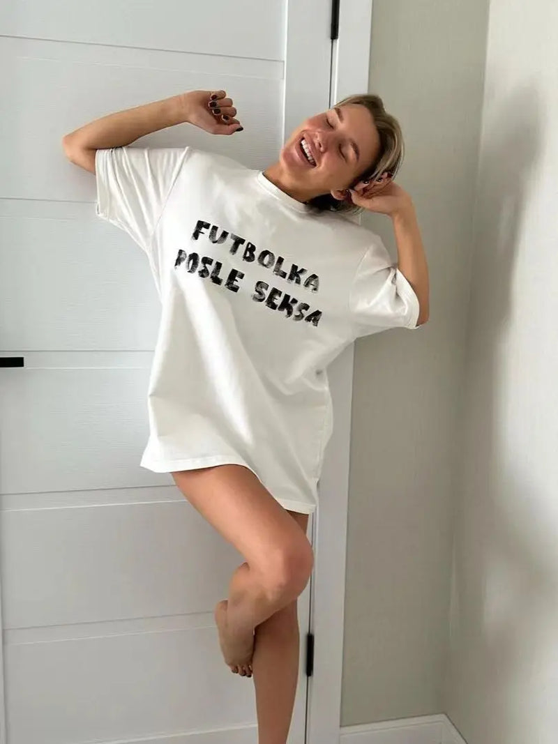 Personalized street American retro simple letter printed cotton short-sleeved loose and versatile niche casual trendy brand tops