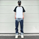 color washed denim mens jeans pants fashion graffiti patchwork loose biker red jeans streetwear hip hop casual straight pants unique jeans style 5191