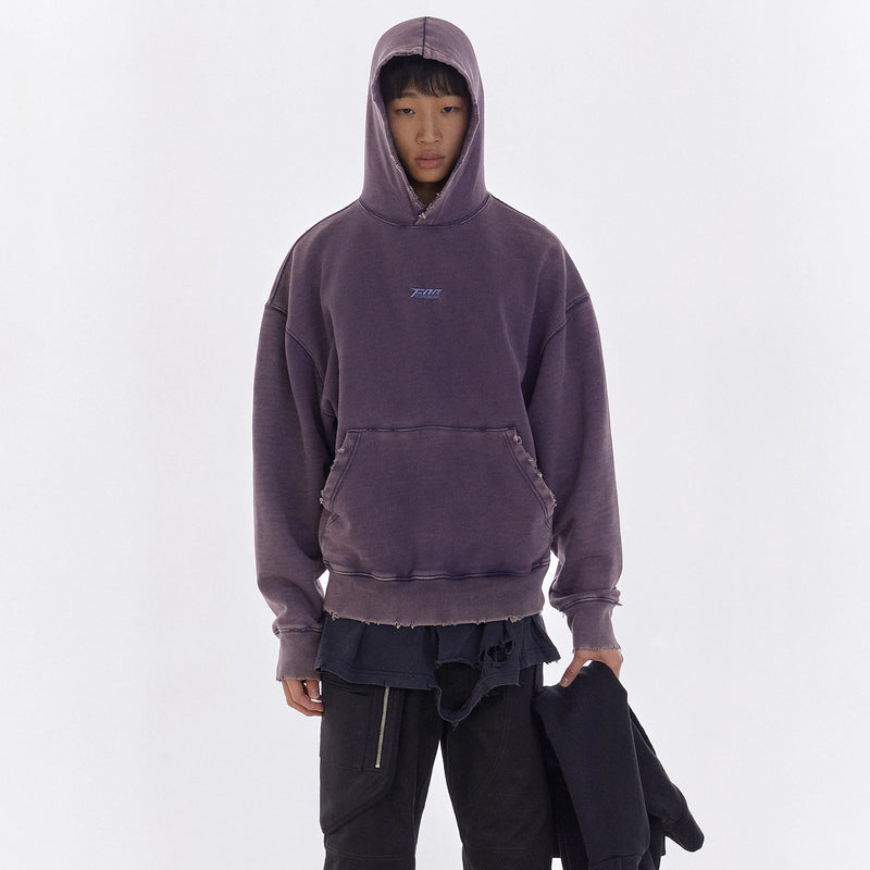 Y2K Streetwear Front Pocket Letter Embroidery Hooded Hoodies For Men R