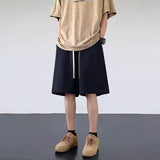 korean sports shorts men new summer hot style loose casual waffle five point pants teenagers solid color versatile niche pants unique shorts style 2141
