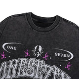 Harajuku Oversized shirt – Fashion Distressed Washed T Shirt Harajuku Skull Skeleton Pr