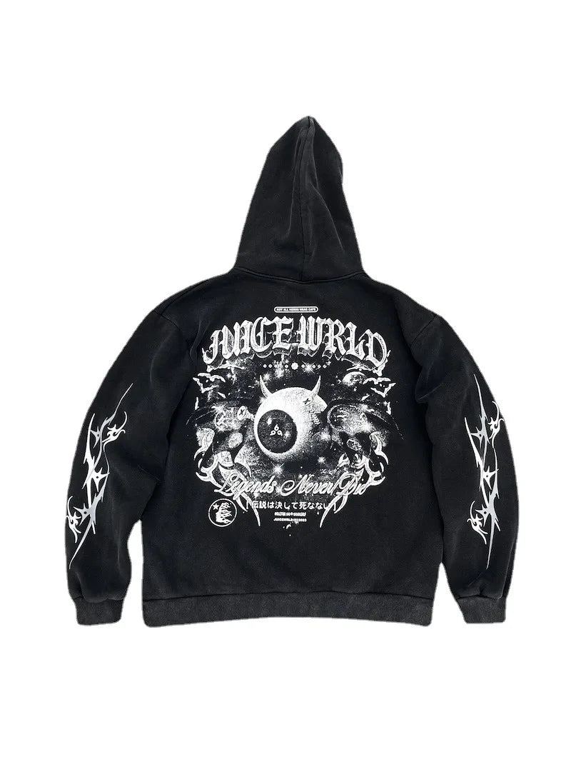 cyberpunk aesthetic drop featuring rainbowtouches man oversized hoodie vintage hip hop fashion printing cool stuff in the winter occident style clothes streetwear
