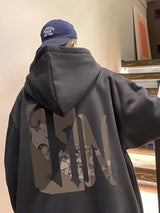 City Boy Oversized Hoodie Sweatshirt Men American High Street Hoodies Funny Streetwear Hip Hop Hoody Mens 2025 Autumn Tracksuit