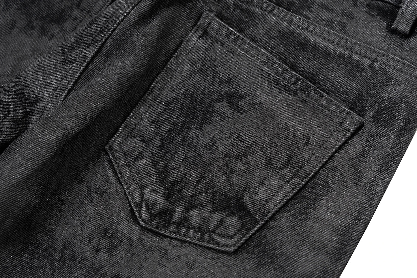 high street hand brushed glue sparkling baggy flare jeans for men y2k pantalones hombre leather pants oversized denim trousers 3 unique jeans style 1341