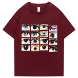 Y2K Graphic Tee – 2022 Men Hip Hop Streetwear T Shirt Eyes Printed Harajuku – Edgy Streetwear for All Genders