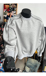 Zipper Pullover Sweatshirt Men Women Streetwear Fashion Loose Casual B