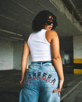 y2k baggy jeans harajuku print pattern streetwear fashion hip hop men women high waisted casual wide leg jeans anime clothes unique jeans style 4356