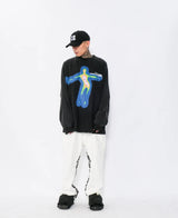 Vaporwave Aesthetic print tee – Distorted Portrait Printing Short Sleeved T Shirt Hip Hop Su